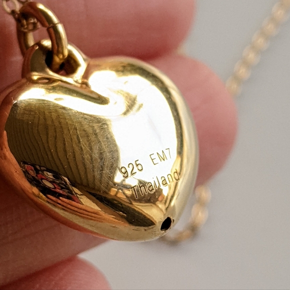 Sterling Silver Puffed Necklace - Picture 3 of 7